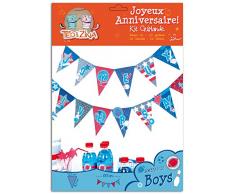 Toga PAK06C Kit Guirlande Boys Papier Bleu/Rouge 21 x 30,5 x 0,5 cm