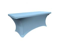 La Nappe en Spandex pour Un Rouleau Table rectangulaire, Lumière Bleue, 226 x 63 x 0.6 cm