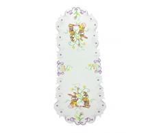 Bellanda Chemin de Table Polyester, weiÃ, 110 x 40 x 0,5 cm