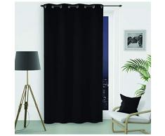 Rideau occultant Ã oeillets 135x240 cm FLASH noir, par Soleil dOcre
