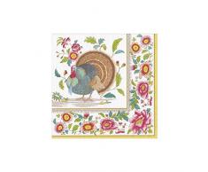 Caspari 14170C Lot de 20 serviettes de table en papier Motif Thanksgiving