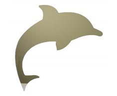 Mungai Mirrors Miroir Acrylique Dolphin, Plastique, Argent, 45Â cm
