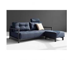 INNOVATION LIVING Canape design BIFROST DELUXE Mixed Dance_Blue convertible lit 155*200 cm