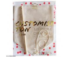 KesiArt Médium drapeau à décorer, Coton, Beige, Moyen