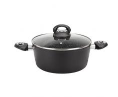 Crealys 520043 Faitout, Aluminium, Noir, 26 x 39 x 13 cm