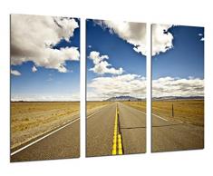 Tableau Moderne Photographique, Impression sur bois, Autoroute, Route 66, 97 x 62 cm, ref. 26318