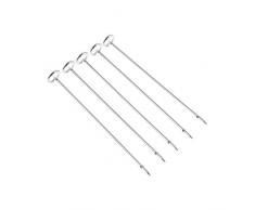Ninja Pics Ã Brochettes En Acier Inoxydable, [Pack de 5], [18 Cm], pour Grill - Friteuse Air Fry Ninja Foodi Ag301Eu, [4136J301Uke], Argent
