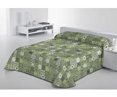SABANALIA rustik Couvre-lit Fine décorative, Vert, Lit 200 â 300 x 280 cm