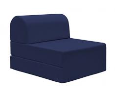 13 CASA Pouf Chaise Longue Petra A9Â Bleu