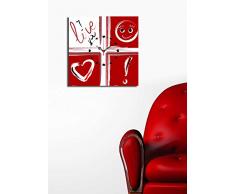 Christmas Wall Tableau sur toile avec horloge 45 X 45 multicolore