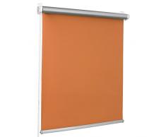 Rollmaxxx Store Enrouleur occultant Thermique Klemmfix, Polyester ABS, Orange, 120 x 150 cm