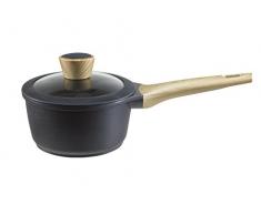 BEPER PE.105 Casserole + Couvercle diamètre 19 Made in Italy Collection TEKA, Aluminium Moulé sous Pression, Gris, 35 x 17 x 11 cm