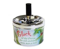 SÃ¼-Verlag 98301 cendrier en Forme de Coccinelle avec de la poesie schleuderfunktion Ã¸ 9 x 10 cm