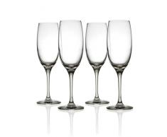 Alessi Mami XL (SG119/9S4) Lot de 4 Verres à Champagne en Verre cristallin