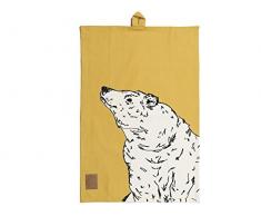 Creative Tops Into The Wild Ours Torchon, Coton, Jaune, 42Â x 38Â x 1Â cm