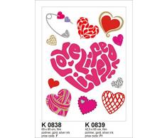 AG Design WTD K 0838 Sticker Mural avec cÅur 65 x 85 cm