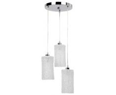 Mathias 3270747 Lustre 3LU Moss Chrome D30 H120, Plastique, E14, 40 W