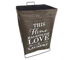 PRATIKO LIFE Panier Ã Linge Taglia Unica Grigio Grigio Tortora