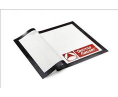 Thermohauser 8300003389 Tapis de cuisson en silicone réutilisable, gris +230 °C, 58,5 x 38,5 cm, fibre de verre.