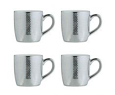 BIA 993023+1666PK4 Tasses à expresso en porcelaine galvanisée 100 ml