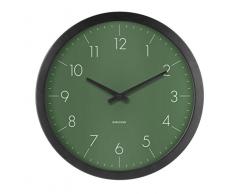 Karlsson KA5733GR Pendule Murale, Zinc, Vert, Taille uniq