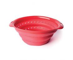 Excelsa Passoire Pliable en Plastique, 24,5Â cm, Rouge