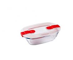 Pyrex - Cook & Heat - Plat Rectangulaire en Verre avec Couvercle HermÃ©tique SpÃ©cial Micro-ondes â BoÃ®te de conservation â Cuisinez au four, Conservez et RÃ©chauffez