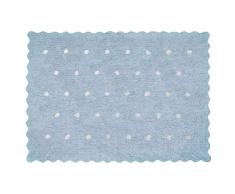 Aratextil Topitos Tapis Enfant, Coton, Bleu Ciel, 120Â x 160Â cm