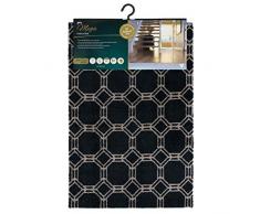 JVL Mega Paillasson Lavable en Machine Motif octogone Noir Blanc Taille Unique