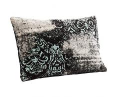 Kare Design Kelim Pop Coussin dÃ©coratif pour canapÃ© Gris 60 x 40 cm, Turquoise/Noir, 60x40 cm