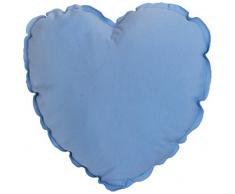 AmÃ©dÃ©e Novell Coussin en Forme de Coeur, Coton, Bleu Ciel, 10Â x 40Â x 40Â cm