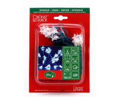 Konstsmide 1263-403 Guirlande Ãtoiles + 20 LED Bleu + Câble Transparent 1,5 V