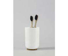 Deblanch Gobelet, PS, Blanc/Bambou, 7Â x 7Â x 11Â cm