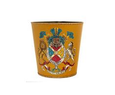 Mr Fredric Pot de Fleurs avec Un Fond Jaune EmblÃ¨me et Peinte Ã la Main, Multicolore