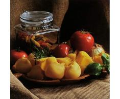 Legendarte PL-110 Tableau Diète Méditerranéenne. Impression Digitale sur Toile, cm. 60x60, Lienzo, Multicolor