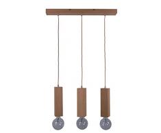 GALLIS 0991060807 Wood Bar Pend Suspension Bois 180 W Marron 80 x 7 cm