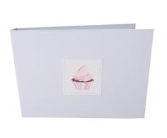 White Cotton Cards Tiny Album Photo Valeur Cupcake, Blanc