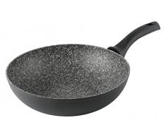 Domo Bold INROCK Wok Japonais, diamètre 28 cm, Aluminium, Anthracite, 47 x 28 x 8 cm