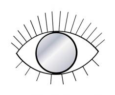 Carrick Design Miroir Mural en métal.