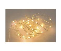 GSC Evolution Guirlande fil 5 m 3 x AA 8 fonctions chaude, blanc
