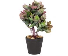 Aufora Plante Artificielle en Pot Rose Vert Hauteur 27 cm
