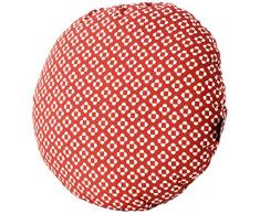 Paparajote Factory 181513 Coussin Motif Rond Folk Cayenne Coton/Polyester Rouge 40 x 40 x 14 cm