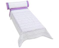 Sancarlos- Jeu de draps Parana, algodÃ³n-poliÃ©ster, 90 cm Violet