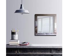 Bonamaison DÃ©coration Murale Impression sur Miroir EncadrÃ© sur Toile, Dimensions: 50 x 50 Cm - ConÃ§u et fabriquÃ© en Turquie