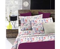 Italian Bed Linen PL-WT-14-2P Parure LIT avec Drap SUPÃRIEUR ET TAIES doreiller IMPRIMÃE âWatercolorâ, WT 14, 2 Places