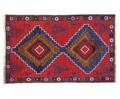 Eden Carpets kezil Tapis nouÃ© Ã la Main, Coton, Multicolore, 83Â x 138Â cm