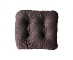 Natalia 1021 Spzoo Coussin de Chaise avec surpiqÃ»re Ronde en Tissu Microfibre Marron foncÃ©
