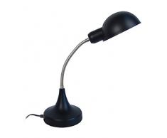 Tosel 90049 Lampe de Bureau Eterno Acier 100 W E27 Noir