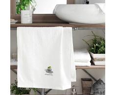 douceur dinterieur Mineral SERVIETTE DE TOILETTE, Blanc, 50 x 90 CM