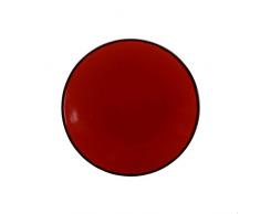 en Spain Lot de Assiettes Ã Dessert, GrÃ¨s 20.5x20.5x2 cm Rouge